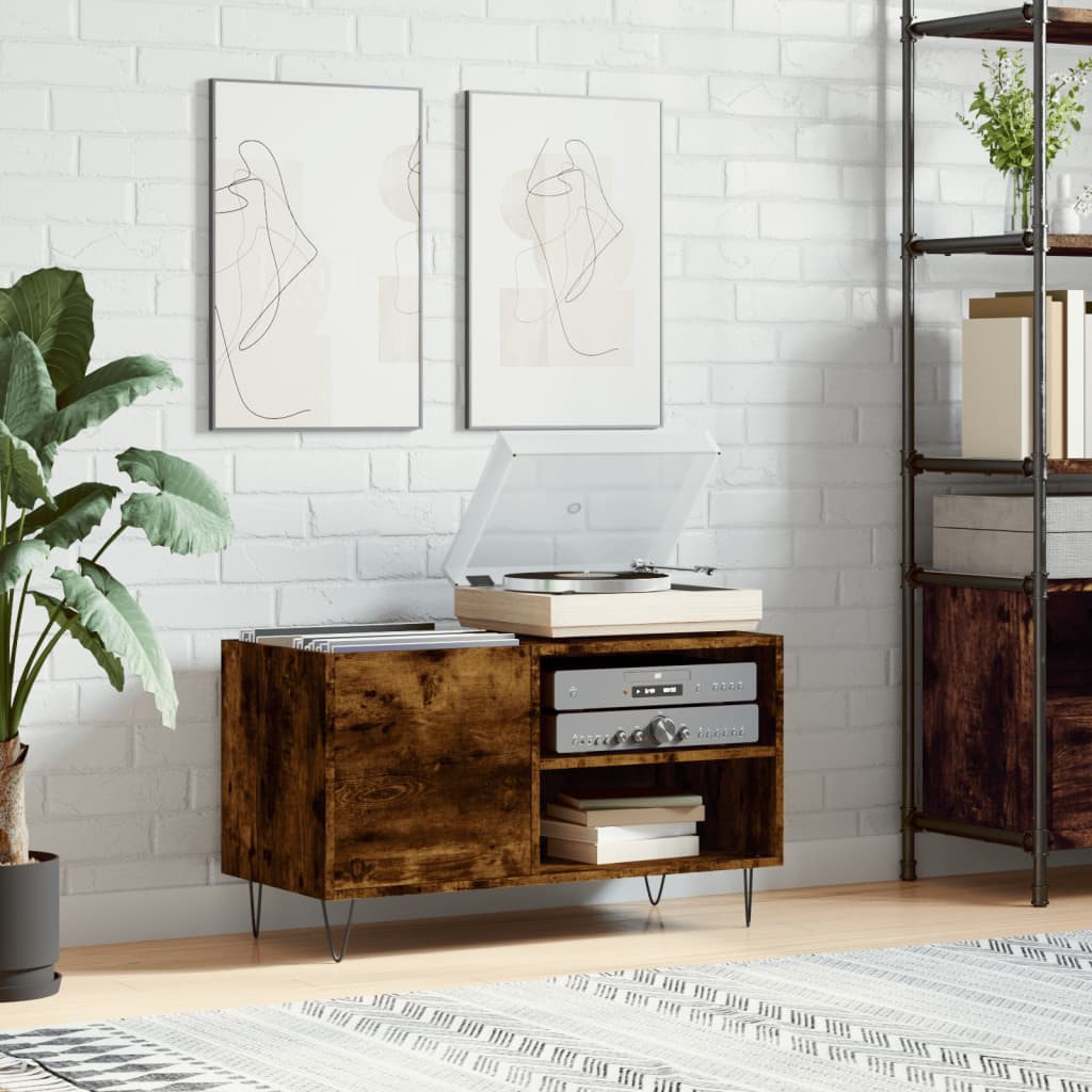 Platenkast 85 X 38 X 48 Cm Bewerkt Hout