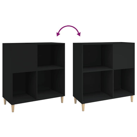 Platenkast 84,5X38X89 Cm Bewerkt Hout