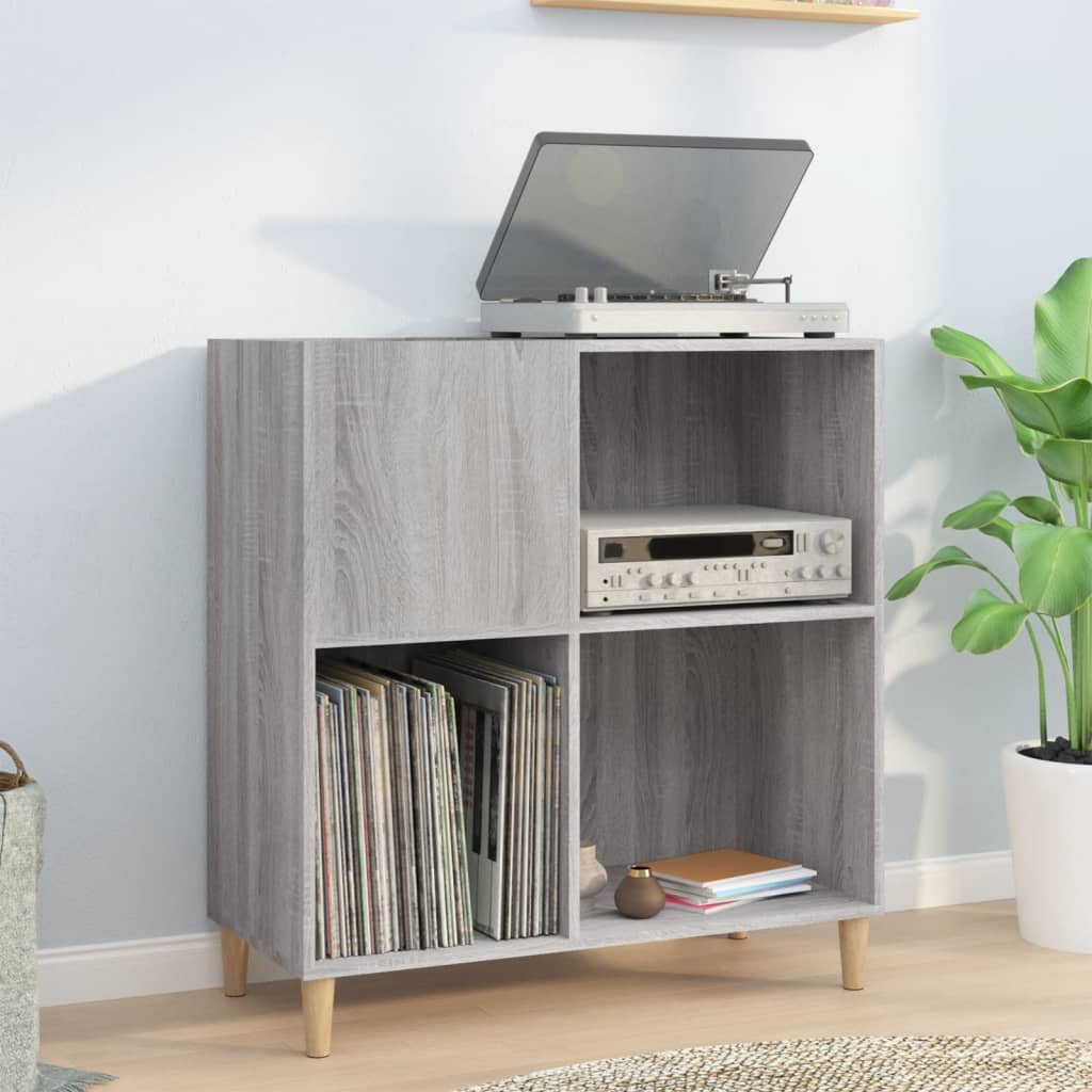 Platenkast 84,5X38X89 Cm Bewerkt Hout