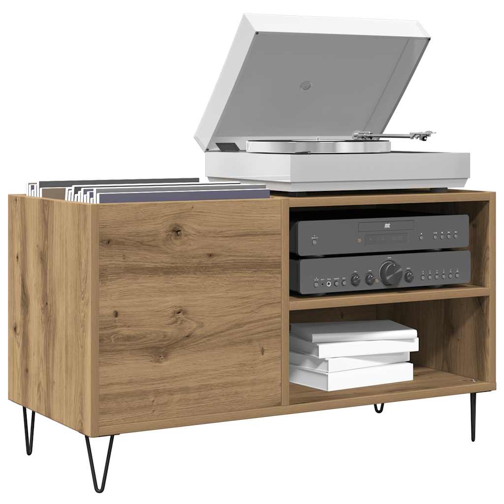 Platenkast 85 X 38 X 48 Cm Bewerkt Hout
