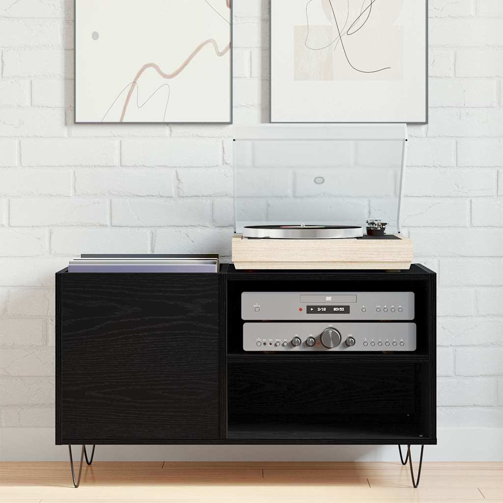 Platenkast 85 X 38 X 48 Cm Bewerkt Hout