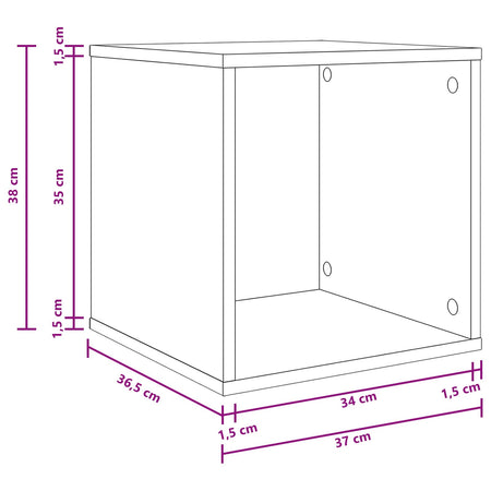 Vinyl Album Doos 2 St 37 X 36,5 X 38 Cm