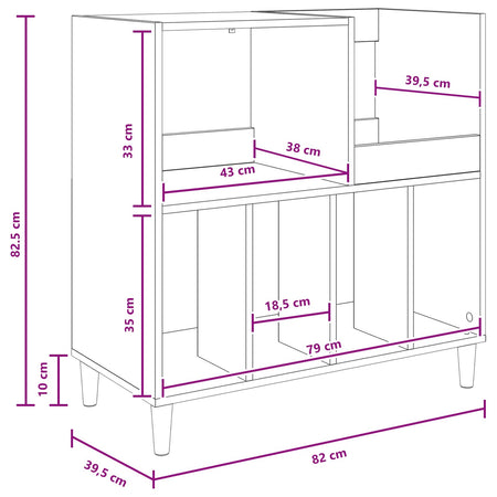 Platen Speler Standaard 82 X 39,5 X 82,5 Cm