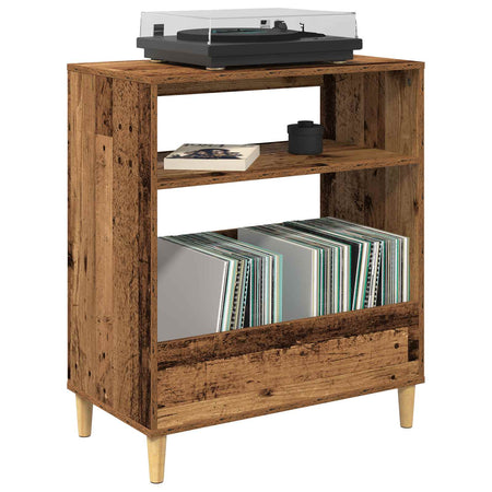 Platen Speler Standaard 71 X 39,5 X 83 Cm Bewerkt Hout