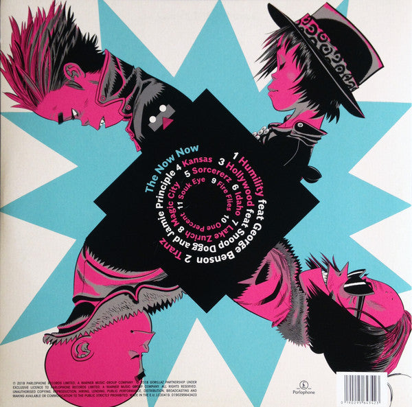 Gorillaz – The Now Now – achterkant hoes