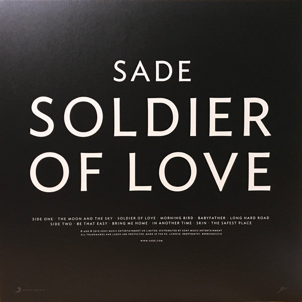 Sade – Soldier of Love – achterkant hoes