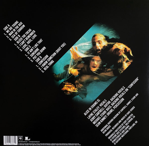 Alice in Chains – Facelift – achterkant hoes