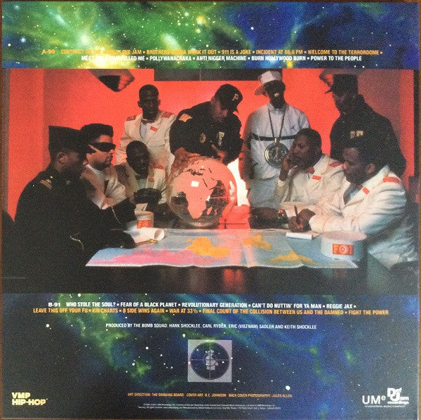 Public Enemy – Fear of a Black Planet – achterkant hoes