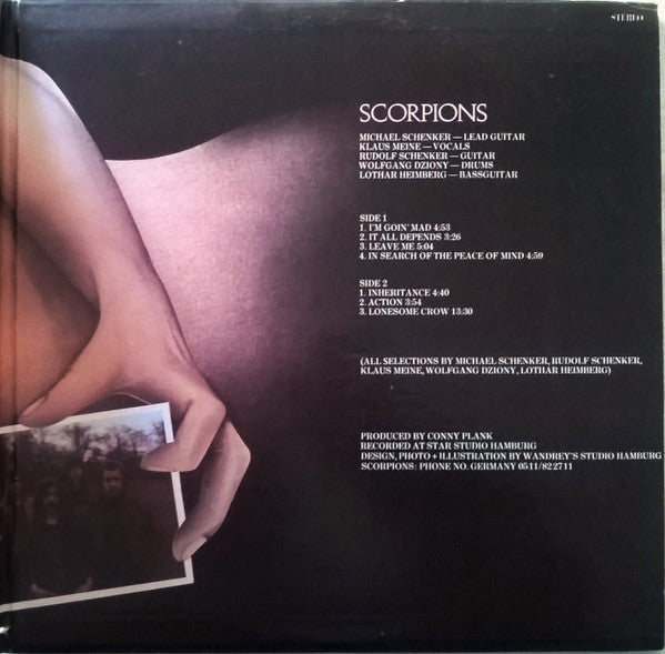 Scorpions – LONESOME CROW – achterkant hoes