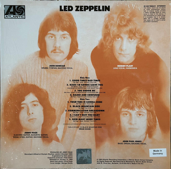 Led Zeppelin – I – achterkant hoes