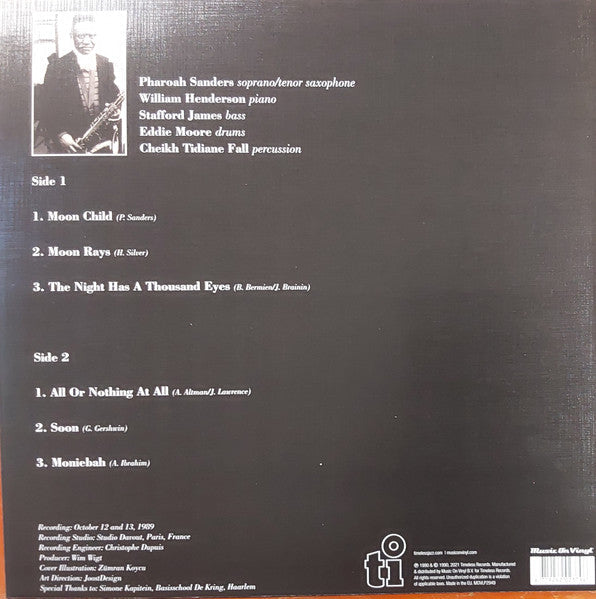 Pharoah Sanders – MOON CHILD – achterkant hoes