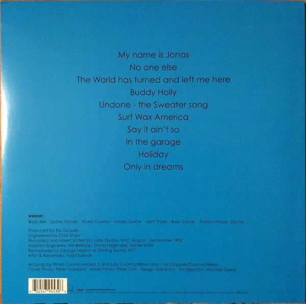 Weezer – WEEZER (BLUE ALBUM) – achterkant hoes