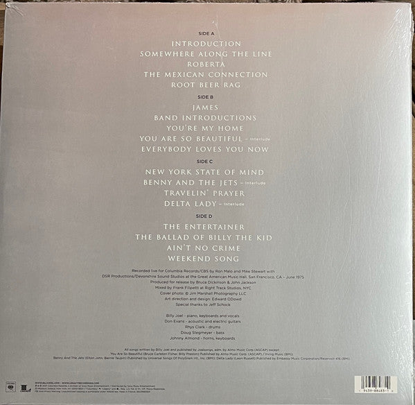 Billy Joel – Live at the Great American Music Hall - 1975 – achterkant hoes
