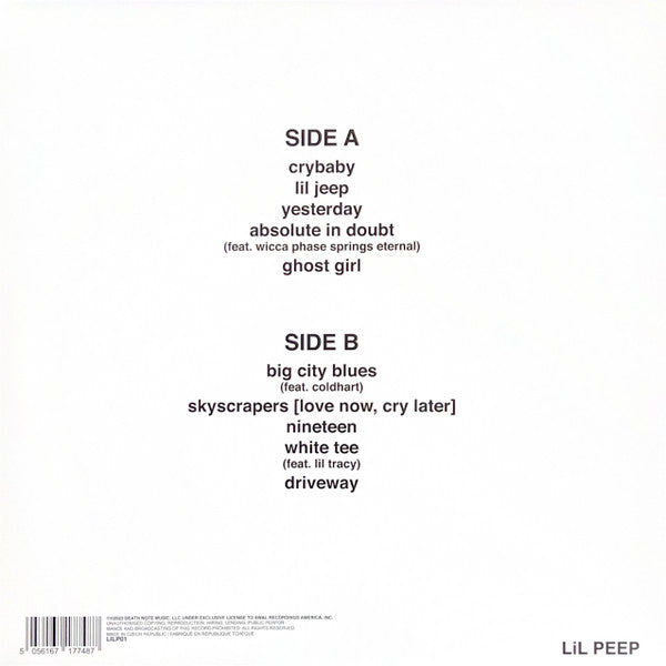 Lil Peep – CRYBABY – achterkant hoes