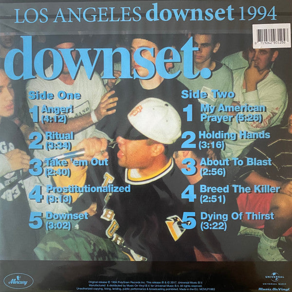 Downset – DOWNSET – achterkant hoes
