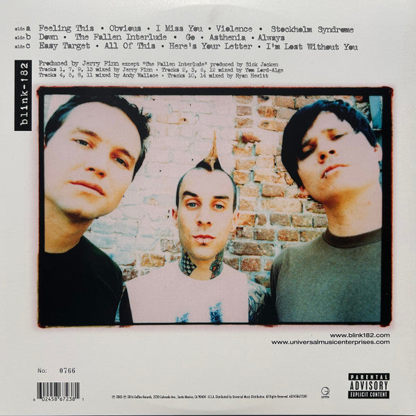 Blink-182 – Blink-182 – achterkant hoes