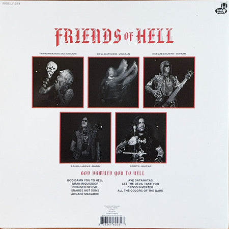 Friends Of Hell – GOD DAMNED YOU TO HELL – achterkant hoes