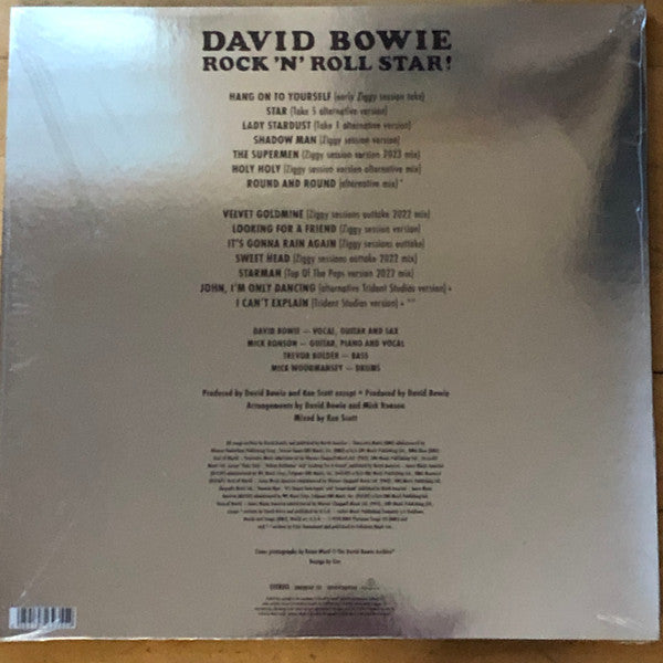 David Bowie – BOWIE '72 ROCK 'N' ROLL STAR – achterkant hoes