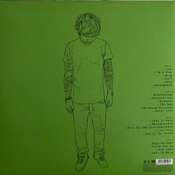 Ed Sheeran – x – achterkant hoes