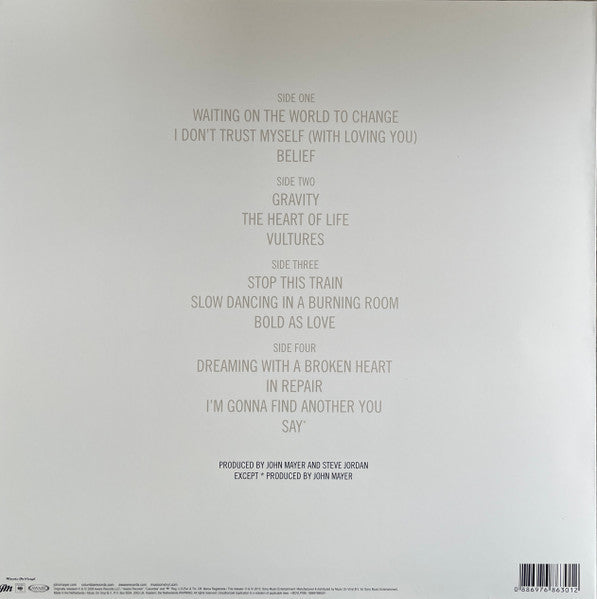 John Mayer – CONTINUUM +1 – achterkant hoes
