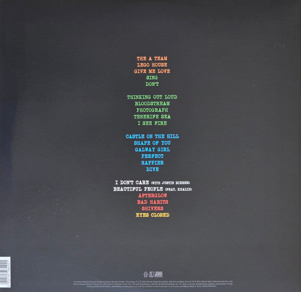 Ed Sheeran – +-=   (TOUR COLLECTION) – achterkant hoes