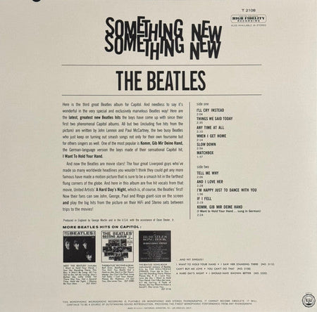 The Beatles – SOMETHING NEW – achterkant hoes