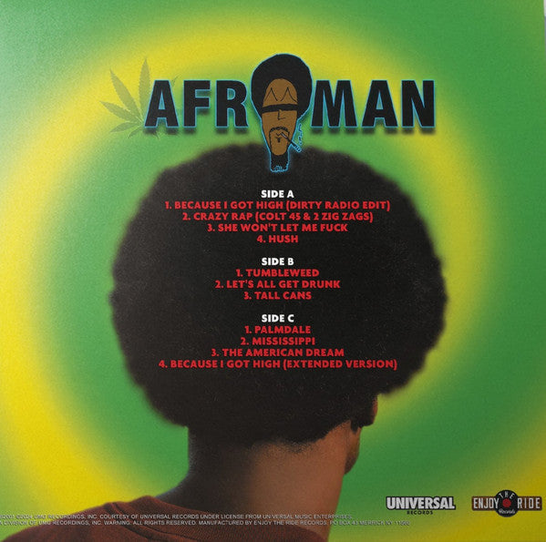 Afroman – THE GOOD TIMES – achterkant hoes