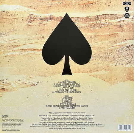 Motörhead – ACE OF SPADES – achterkant hoes