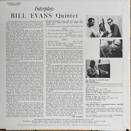 Bill Evans – INTERPLAY – achterkant hoes
