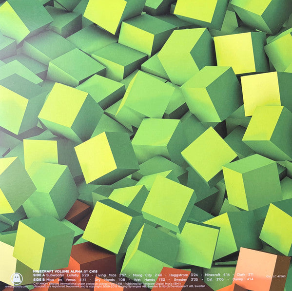 C418 – MINECRAFT VOLUME ALPHA – achterkant hoes