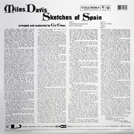 Miles Davis – Sketches of Spain – achterkant hoes
