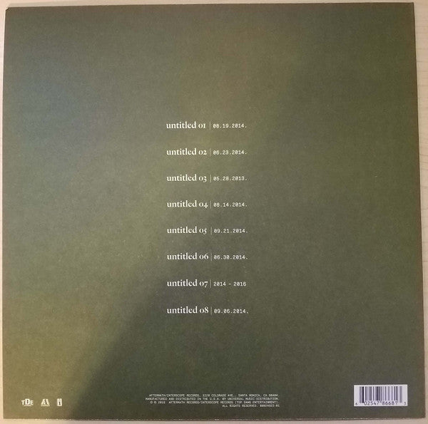 Kendrick Lamar – UNTITLED UNMASTERED. – achterkant hoes