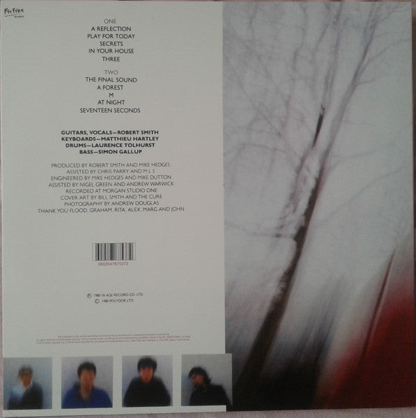 The Cure – Seventeen Seconds – achterkant hoes