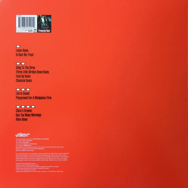 The Chemical Brothers – Exit Planet Dust – achterkant hoes