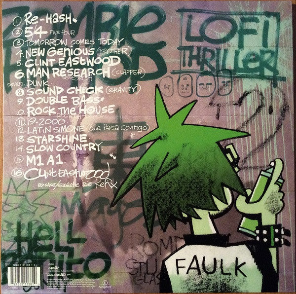 Gorillaz – Gorillaz – achterkant hoes