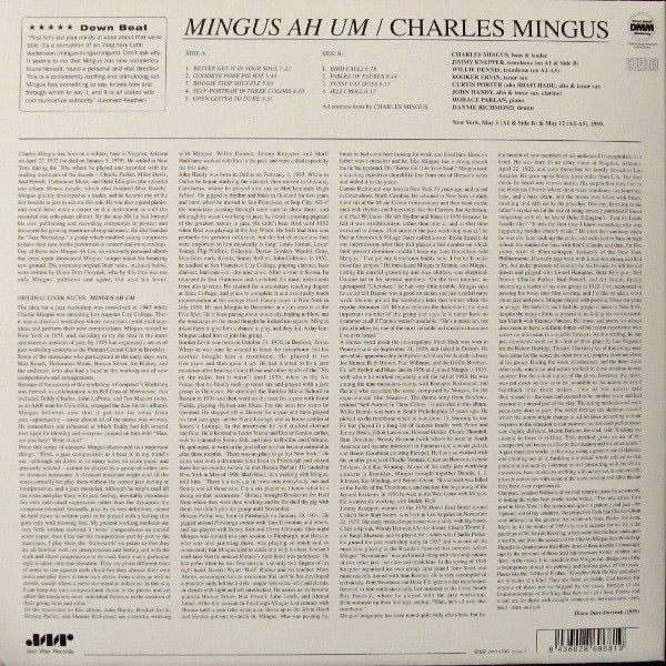 Charles Mingus – Mingus Ah Um – achterkant hoes