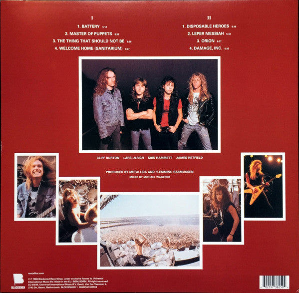 Metallica – Master of Puppets – achterkant hoes