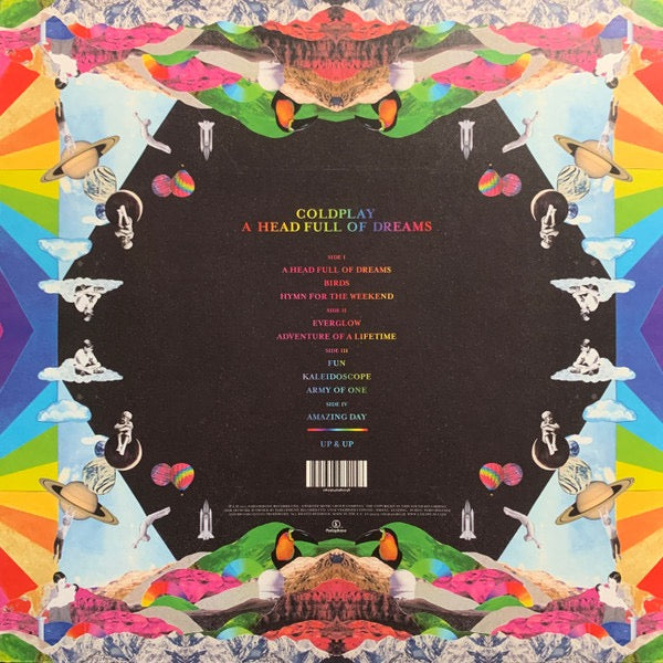 Coldplay – A Head Full of Dreams – achterkant hoes