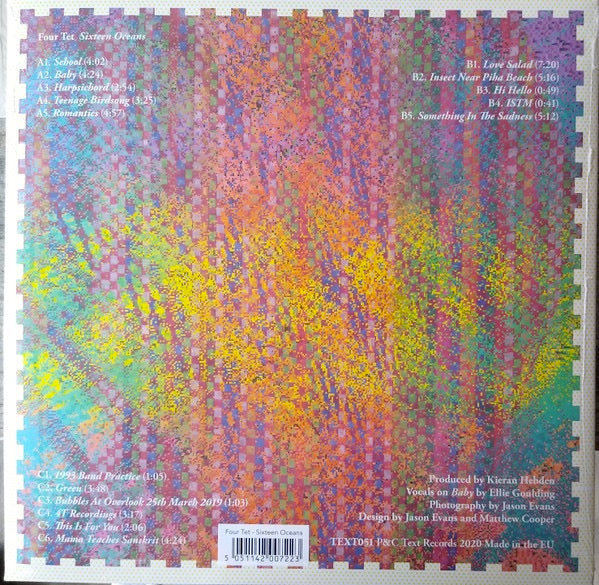 Four Tet – Sixteen Oceans – achterkant hoes
