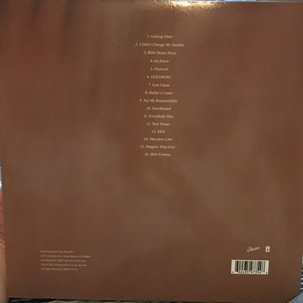 Billie Eilish – Happier Than Ever – achterkant hoes