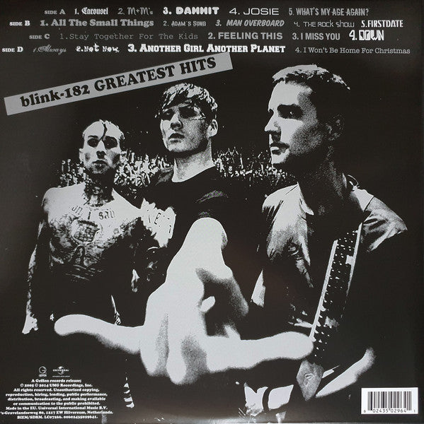 Blink-182 – GREATEST HITS – achterkant hoes