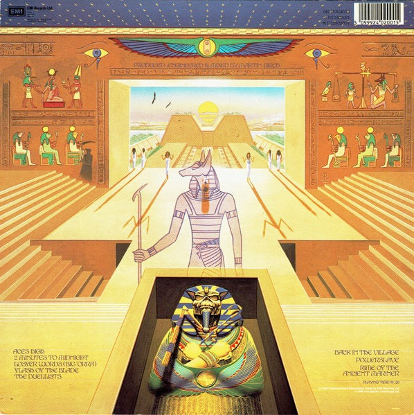 Iron Maiden – Powerslave – achterkant hoes