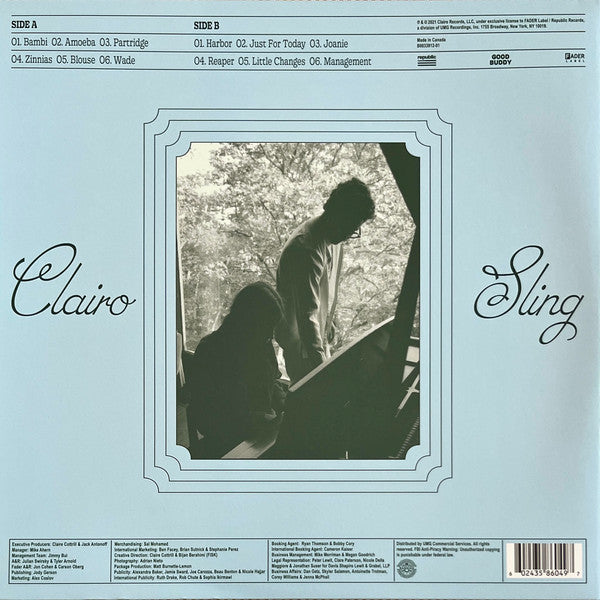 Clairo – SLING – achterkant hoes