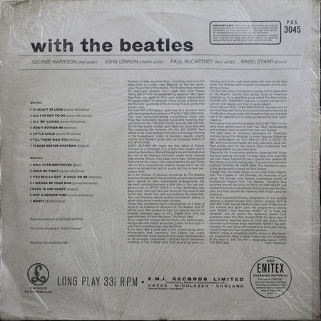 The Beatles – With the Beatles – achterkant hoes