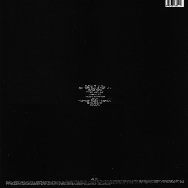 Daft Punk – Human After All – achterkant hoes