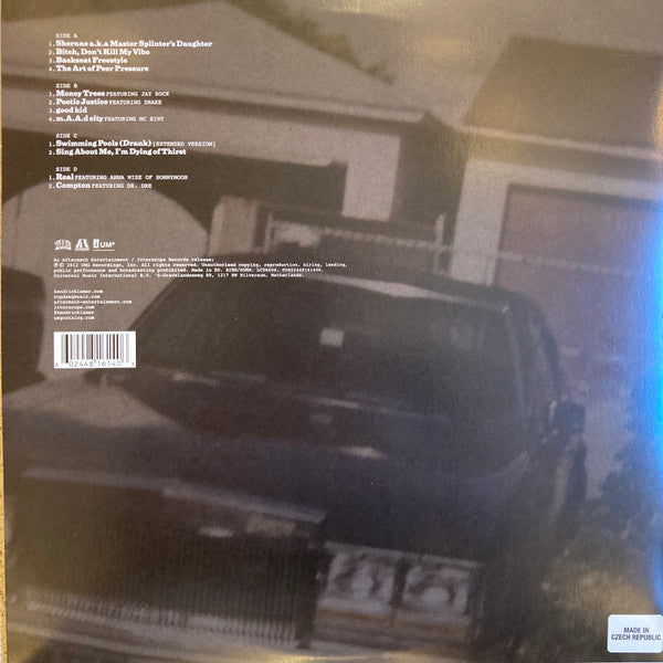 Kendrick Lamar – good kid, m.A.A.d city – achterkant hoes