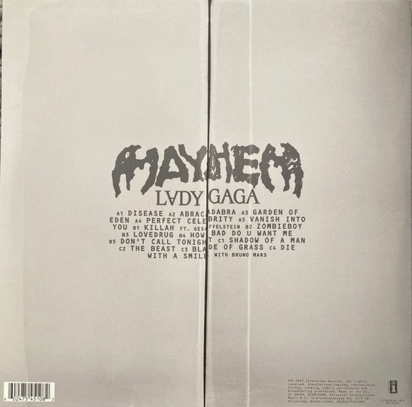 Lady Gaga – MAYHEM – achterkant hoes