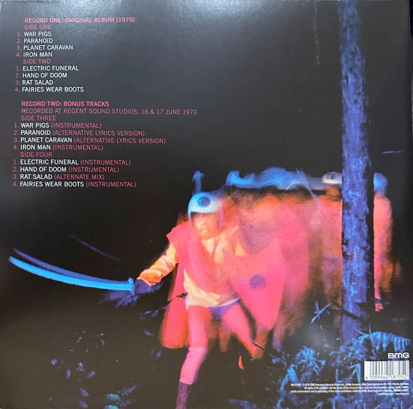Black Sabbath – Paranoid – achterkant hoes