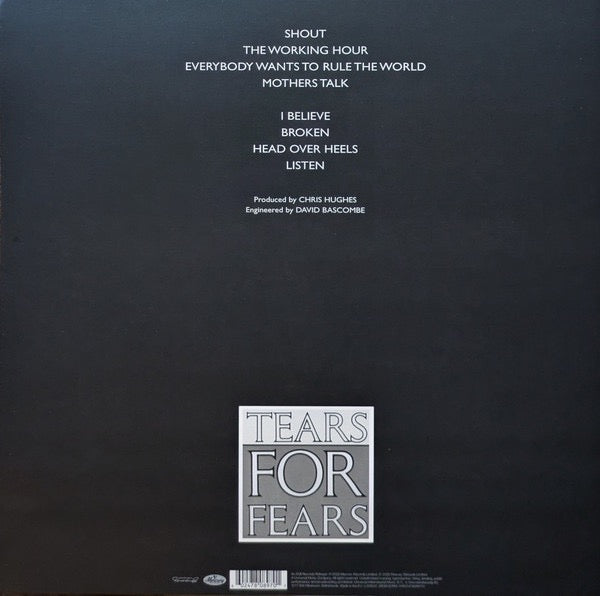 Tears for Fears – Songs from the Big Chair – achterkant hoes