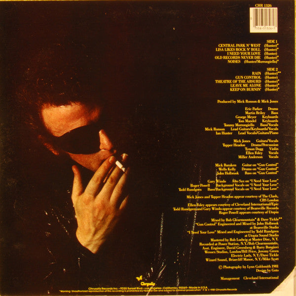 Ian Hunter – SHORT BACK N SIDES – achterkant hoes